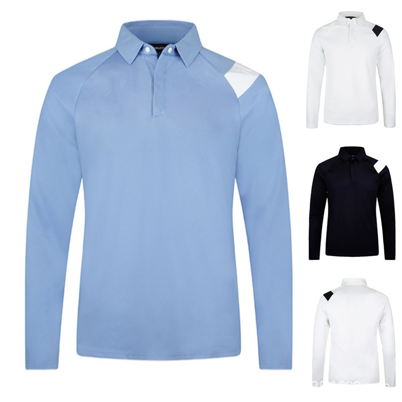 Autumn New golf men's long-sleeved sports polo shirt quick-drying breathable casual all-match T-shirt golf top Autumn New golf men's long-sleeved sports polo shirt quick-drying breathable casual all-match T-shirt golf top