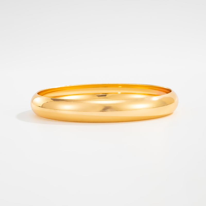 欧美跨境朋克风金属质感光面手镯Bracelet 时尚混色几何圆形镯子|undefined