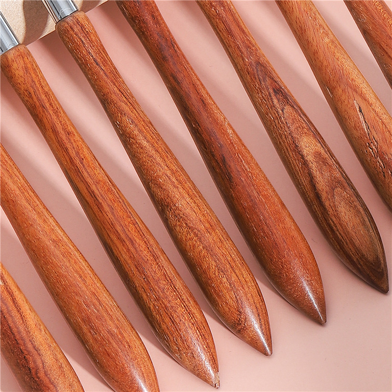 Transfronterizo especial estilo japonés poste de madera pluma de uñas calabaza varilla de sándalo pluma de pintura de uñas pluma de dibujo pluma sello al por mayor