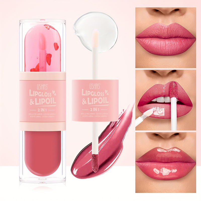 (Caja de presentación) USHAS European and American Cross-border spot brillo de labios aceite de labios hidratante de larga duración 24 cajas