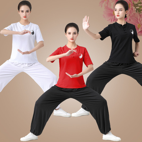 Tai Chi clothing chinese kungfu practice clothing female Chinese style martial arts uniforms male suit wushu performance suits