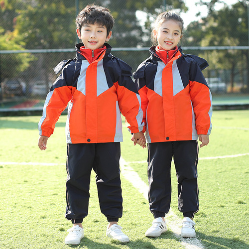 幼儿园园服春秋套装老师运动小学生校服三件套儿童班服冲锋衣冬季