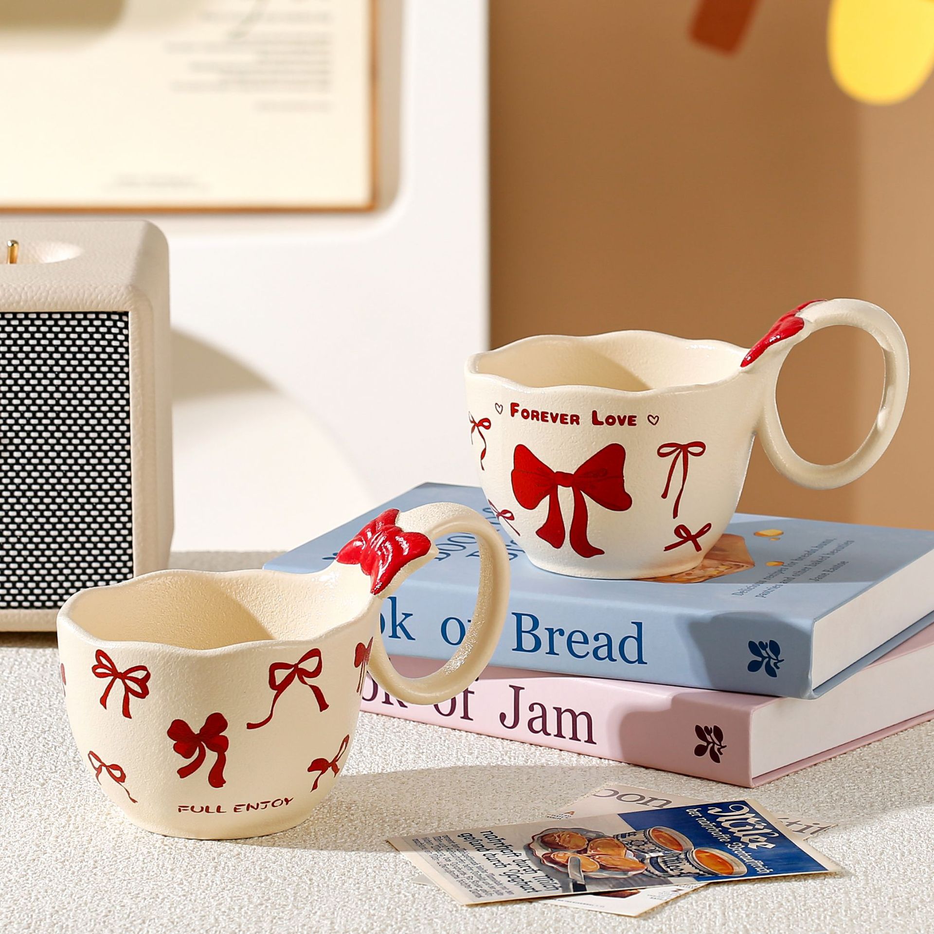 Arco creativo leche fufu taza de desayuno personalizada de alto valor facial para chicas regalos de mano taza de oficina taza de agua