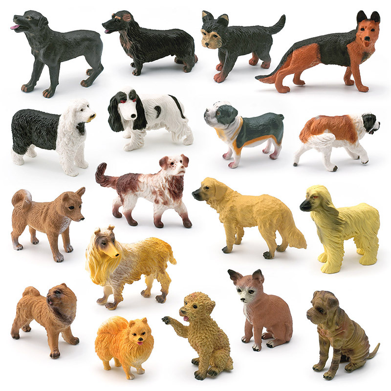 Simulación transfronteriza famoso modelo de perro Pastor Chihuahua Golden Retriever Bomei Shiba Inu mini perro mascota adornos estáticos