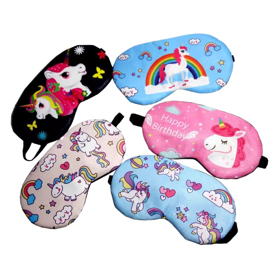 Antifaz para Dormir con Diseño de Unicornio, Estilo Nuevo, para Descanso, Protección Ocular, Venta al por Mayor de Fábrica
