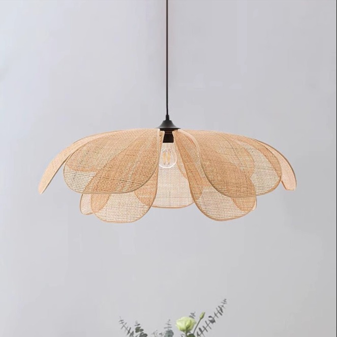 Estilo japonés <unk> viento silencioso tejido a mano sala de té Zen sala de estar dormitorio comedor vivienda creativa liendel de pétalos de vid