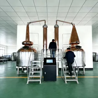 厂家直销大型壶式酿酒设备 威士忌金酒酿酒设备 紫铜铜蒸馏设备