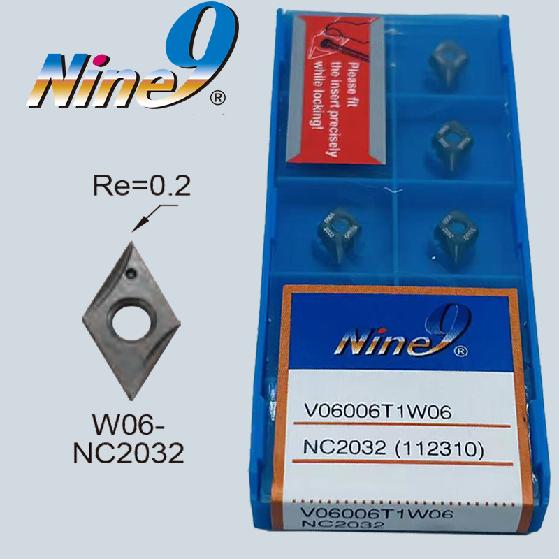 台湾耐久Nine9刀片V06006T1W03 NC2032刀粒60°V06006T1W06NC9031
