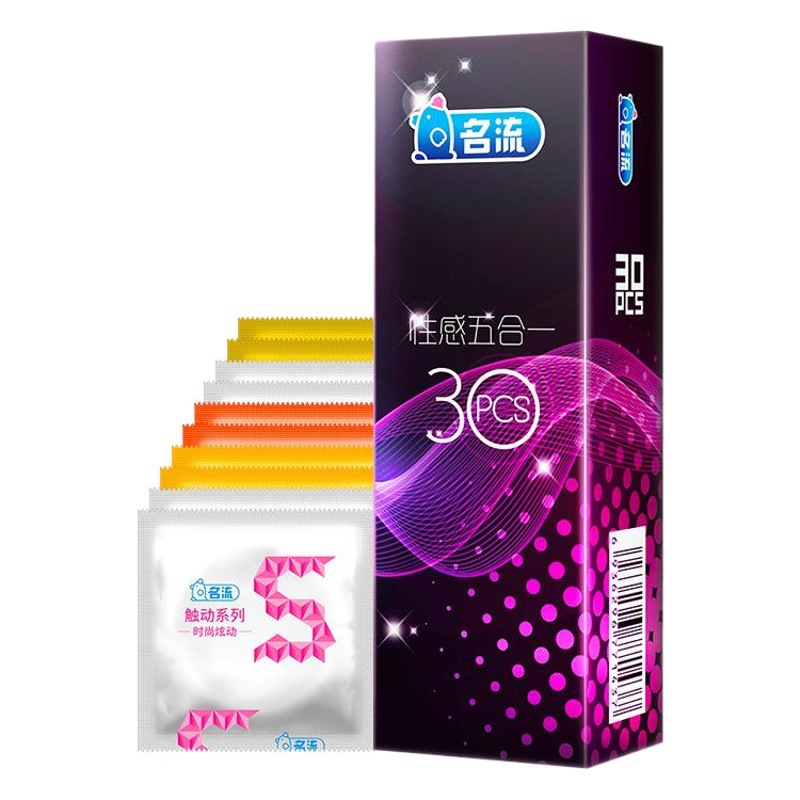 Productos genuinos celebridad a Delgado 002 ultrafino condón 30 PCs sexy cinco en uno productos adultos del sexo del condón