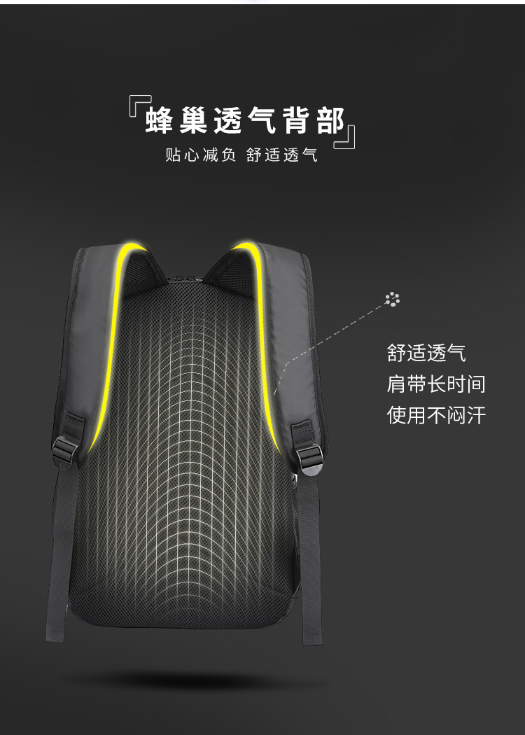 New men's large-capacity backpack, fashionable and simple business computer bag, casual college student travel schoolbag undefined