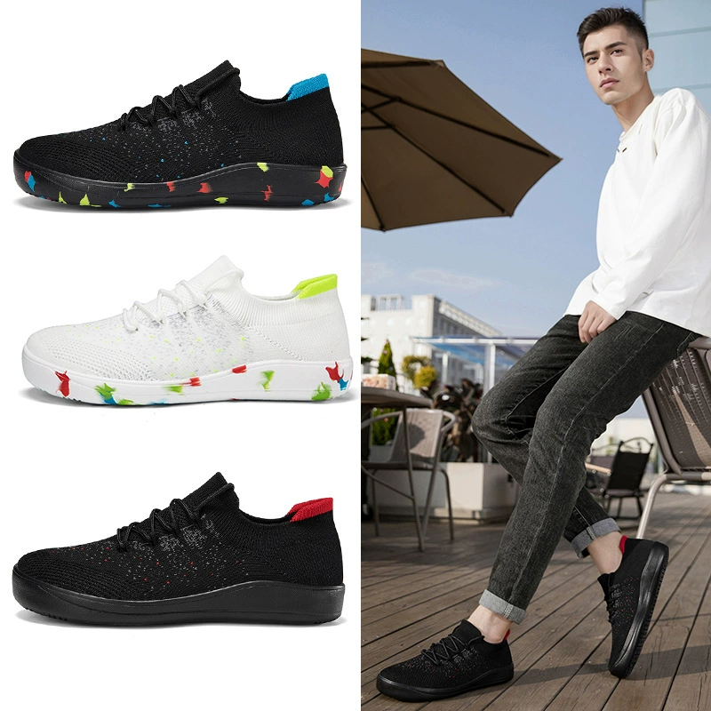 Трансграничные новые мужские туфли большого размера ходки обувь легкий один педаль летающие носки Широкая голова носки бахилы ножки широкие босоногие обувь