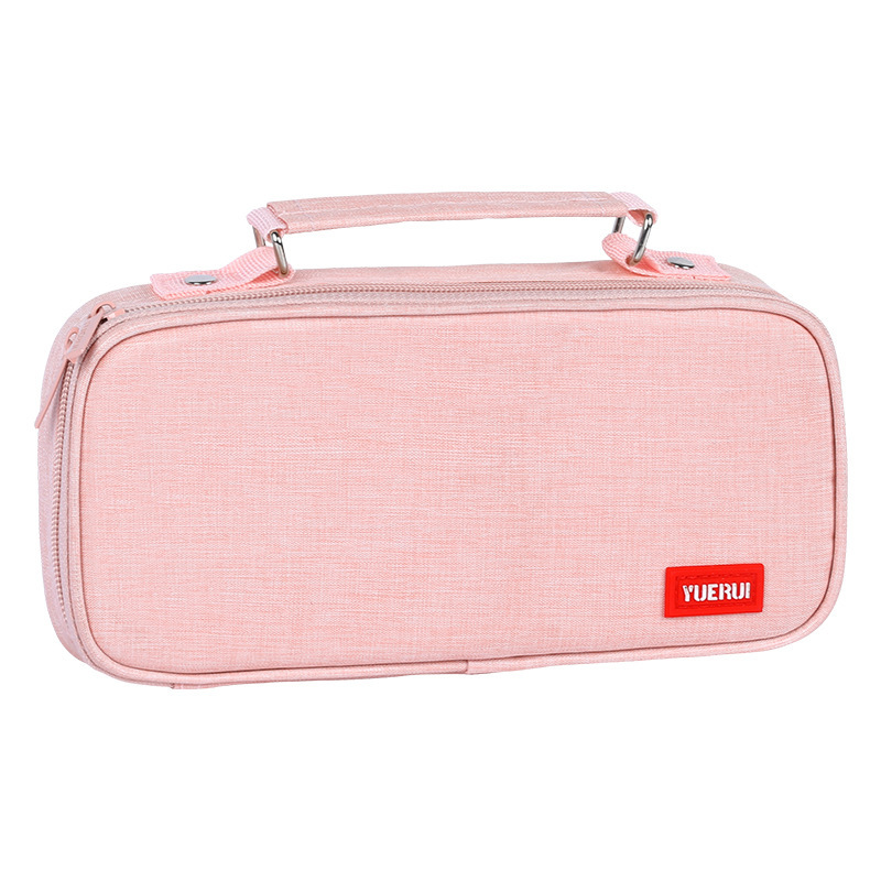 Canvas de gran capacidad bolsas de lápiz logo femenino 2024 nuevo popular bolsas de lápiz de estudiantes de secundaria adorable caja de papelería al por mayor