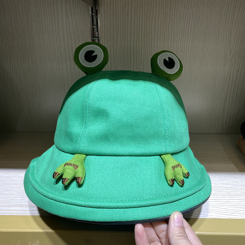 親子款春夏季韓版漁夫帽可愛青蛙帽子女學生卡通防曬遮陽帽盆帽潮 網友推薦 Ali Verybuy Fashion