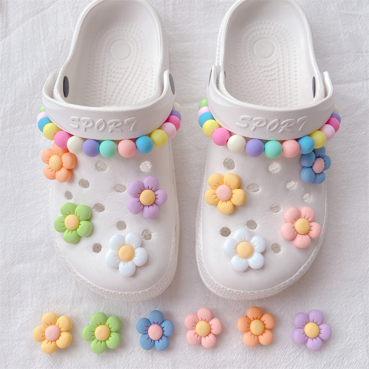71g Weight Slippers Suitable For Shoe Type Shoe Buckle Shoe Accessories Type Flower Shoe Accessories Plastic Slippers Summer Shoe Buckle