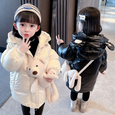 girl Cotton coat Winter clothes thickening 2021 new pattern children Children winter keep warm cotton-padded clothes baby Fashionable cotton-padded jacket