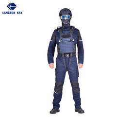 朗森凯藏蓝色应急抢险救援服救援防护套装耐磨消防作训套装男