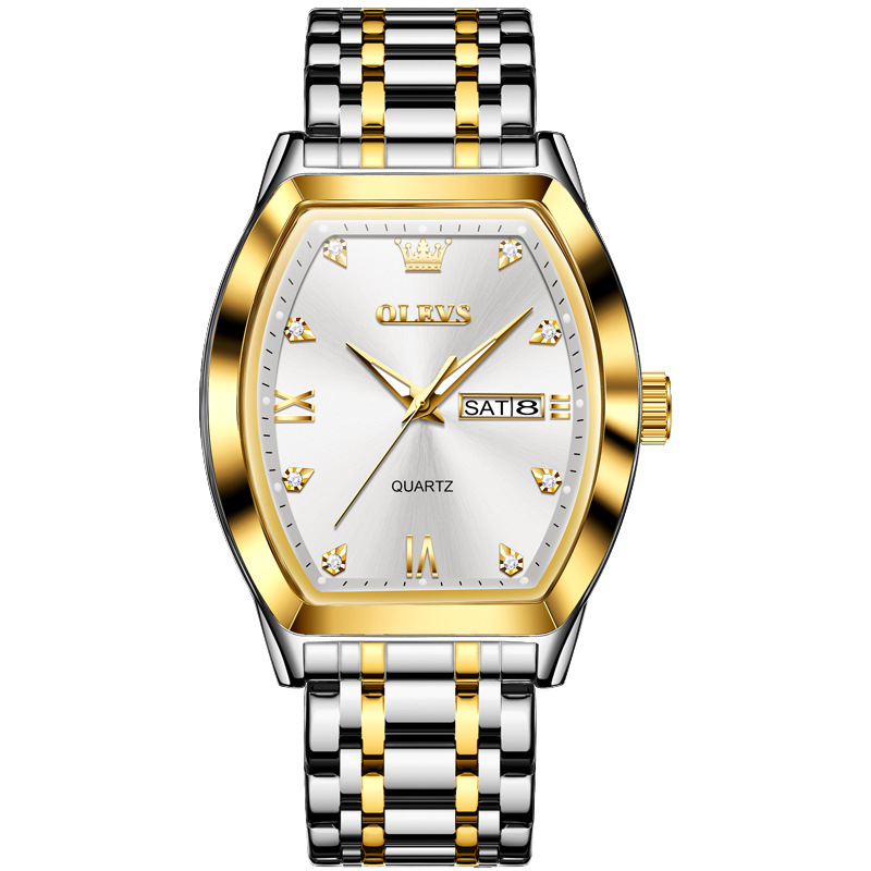 Ny hettsäljande klocka OLEVS Olyssey Brand Quartz Watch Dubbelkalender Vinhink Autentisk herrklocka med stor urtavla_voghion.com