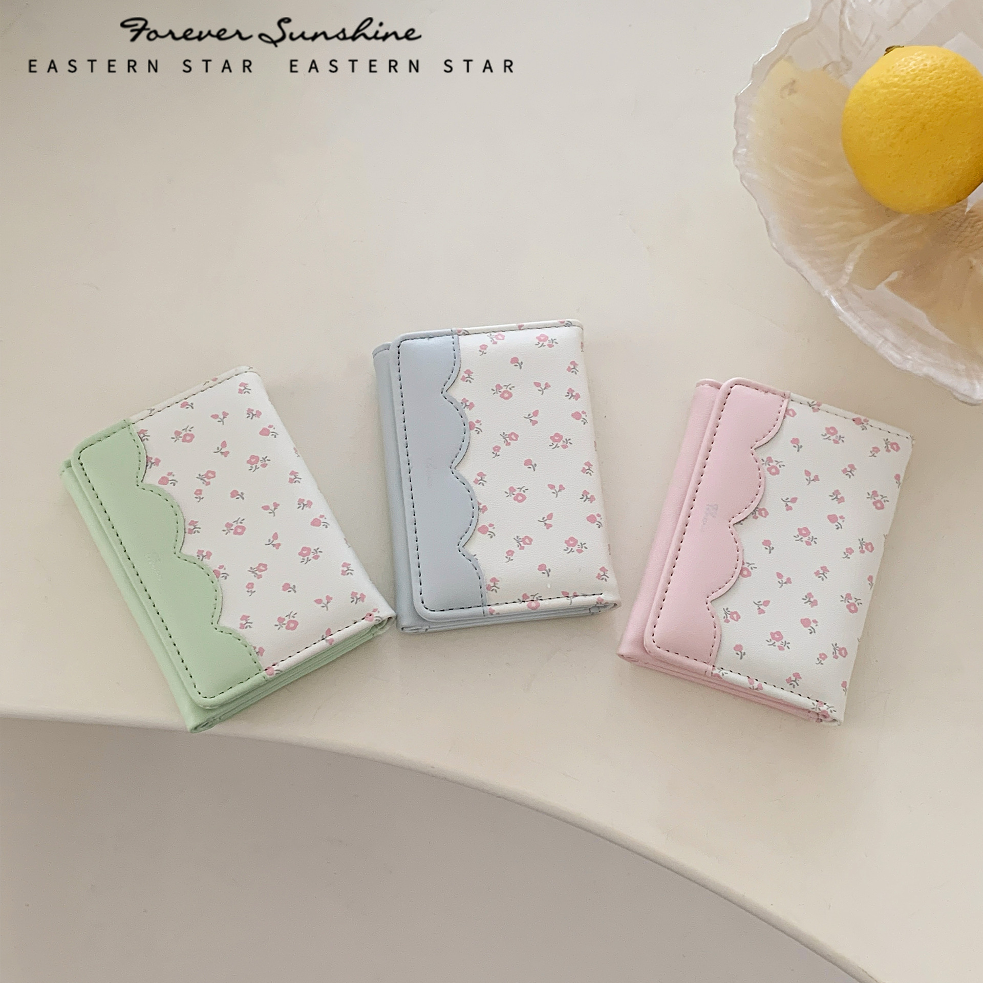 Spring Korean-Style Romantic Floral~Simple Women's 70% off Wallet Large Capacity In-Stock Card Holder Shein Xiaohongshu