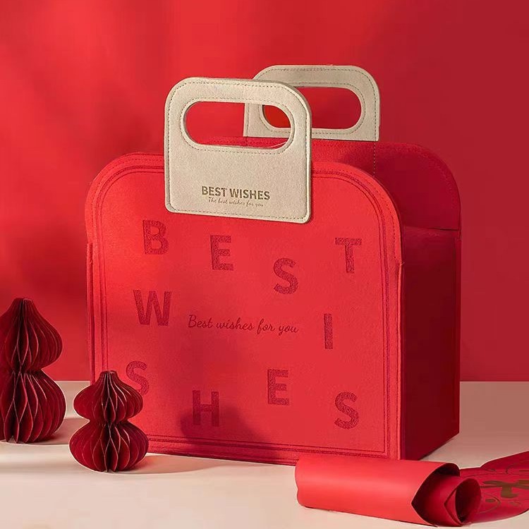 Felt Gift Box 2026 New Model Empty Box Creative Souvenir Year of the Horse Tote Bag Company Gift for Employees Creative Gift Box