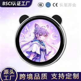 跨境新品磁吸电子吧唧二次元漫展活动蓝牙电子勋章可上传图片视频