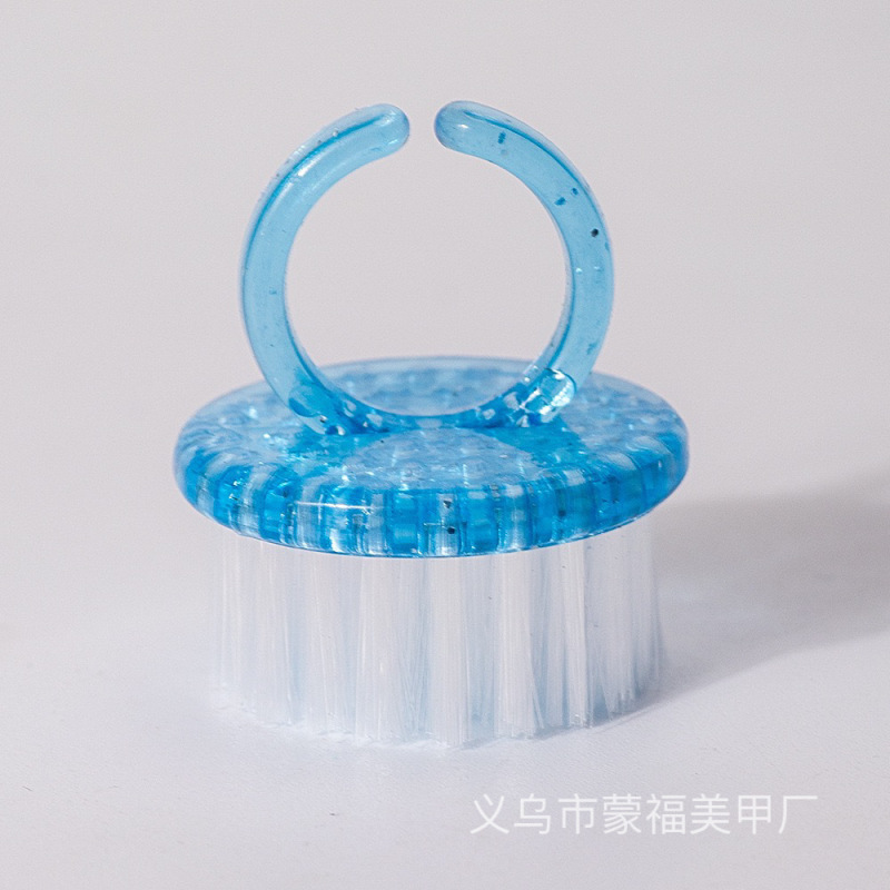 新款美甲指环刷软毛戒指刷短柄柔软扫灰尘清洁打磨指甲粉尘刷工具|undefined