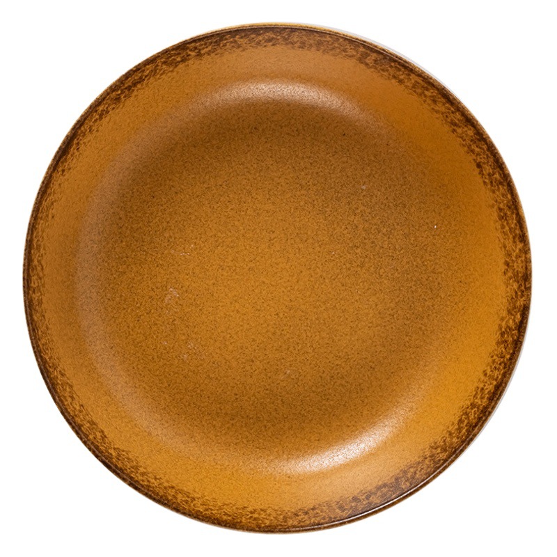 Estilo antiguo Super Gran Placa de cerámica placa profunda placa vintage Placa de sopa de alta calidad Placa de sensación de textura mate placa grande