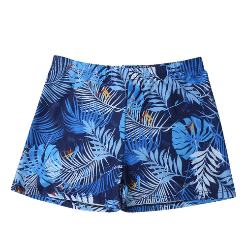 Men's swimming trunks large size printed fashionable polyester shorts adult hot spring vacation anti-embarrassment swimming trunks wholesale