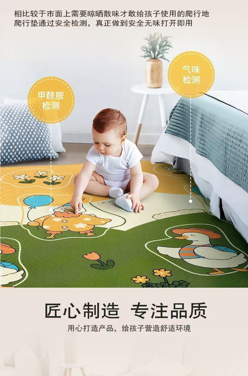 Baby Crawling Mat for Infants and Young Children Thickeneded Living Room Household Formaldehyde-Free Floor Mat Non-Toxic, Odorless, Non-Slip and Moisture-Proof Crawling Mat