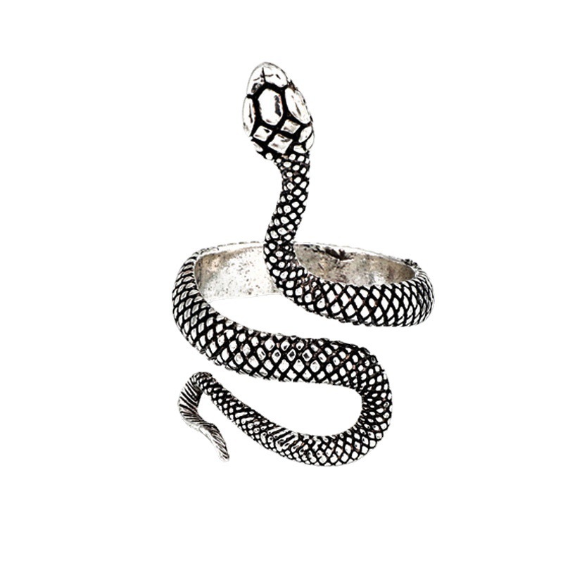 Yufang Longrui European And American Cross-border New Fashion Personalized Exaggerated Snake-shaped Ring Retro Punk_voghion.com