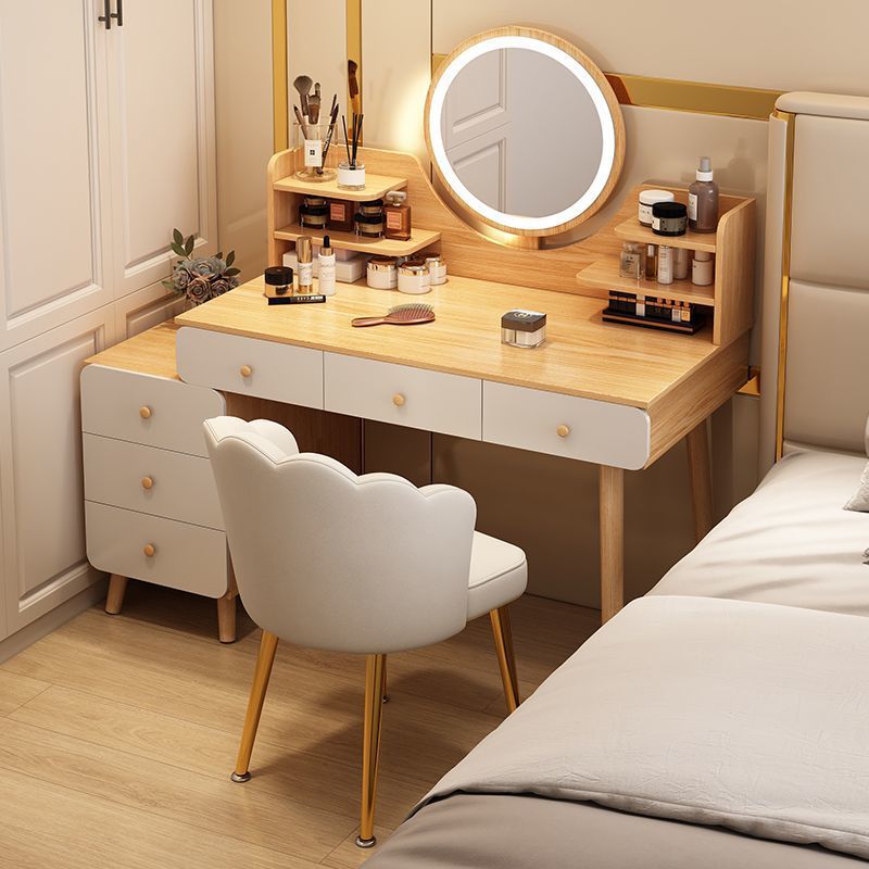 Dressing Table Bedroom Simple Modern Makeup Cabinet 2025 New Small Storage Cupboard Integrated Desk Makeup Table