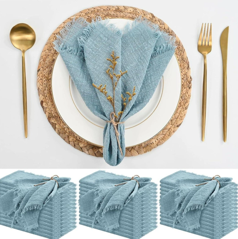 Paper napkins, square two-color cloth