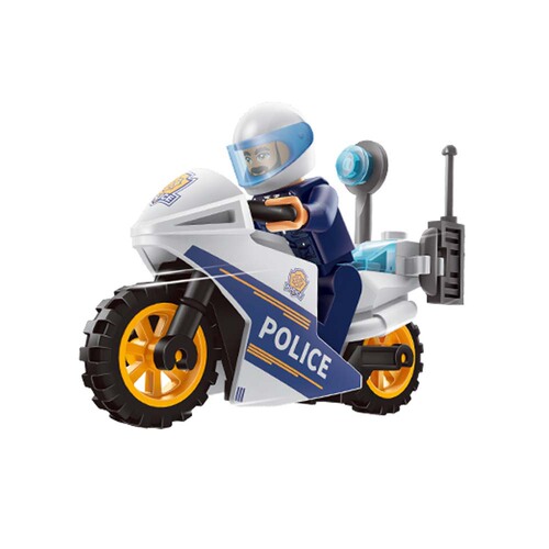 Anti-Terror Special Forces Compatible LEGO Small Granularity Minifigure Toy Motorcycle Police Car for Children Boys Assembly