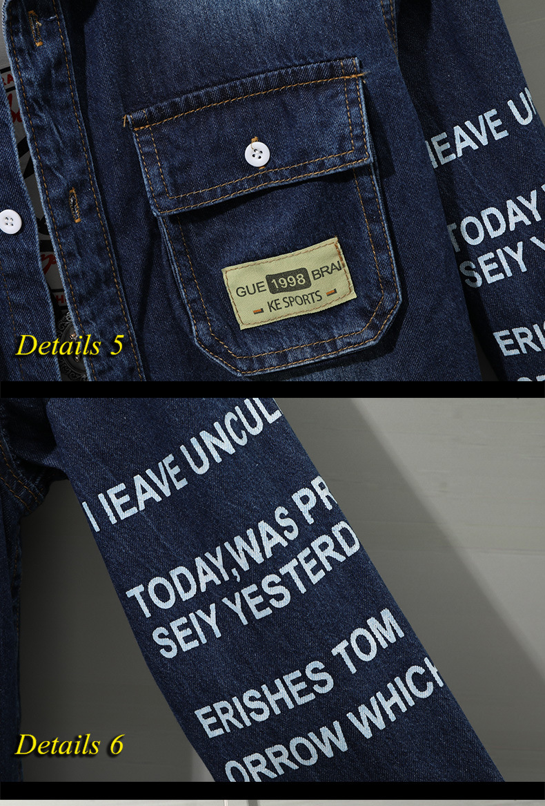 Herrenbekleidung Amerikanisches Multi-Pocket-Arbeitskleidungs-Langarm-Jeanshemd Freizeithemdjacke Herren Loose Trendy Japanisches Retro-Oberteil_voghion.com