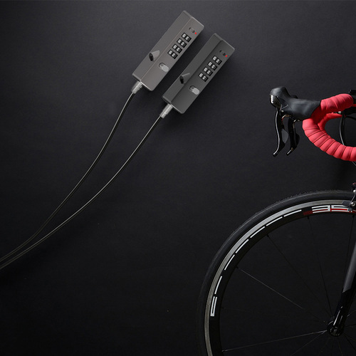 Practical Replaceable Accessory Push Rod, White Steel Lock Head Bicycle Helmet Door Lock, Password Hang Lock