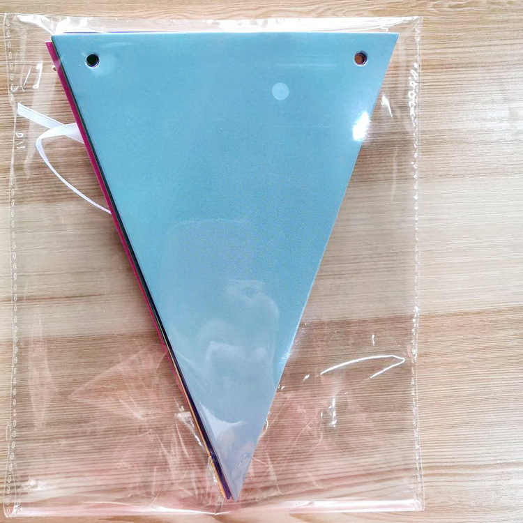 Colorido triángulo decorativo bandera vacaciones cumpleaños boda fiesta decoración tire bandera diseño de la Sala de la escuela bandera colorida