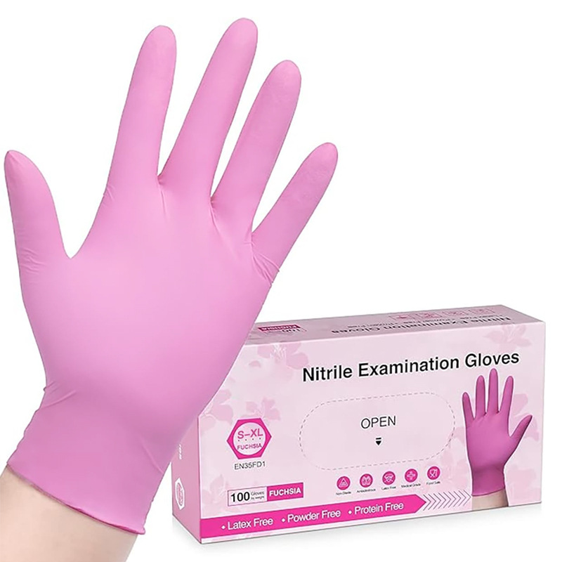 跨境一次性手套复合丁腈黑色丁腈橡胶高弹合成丁腈NBR防护手套