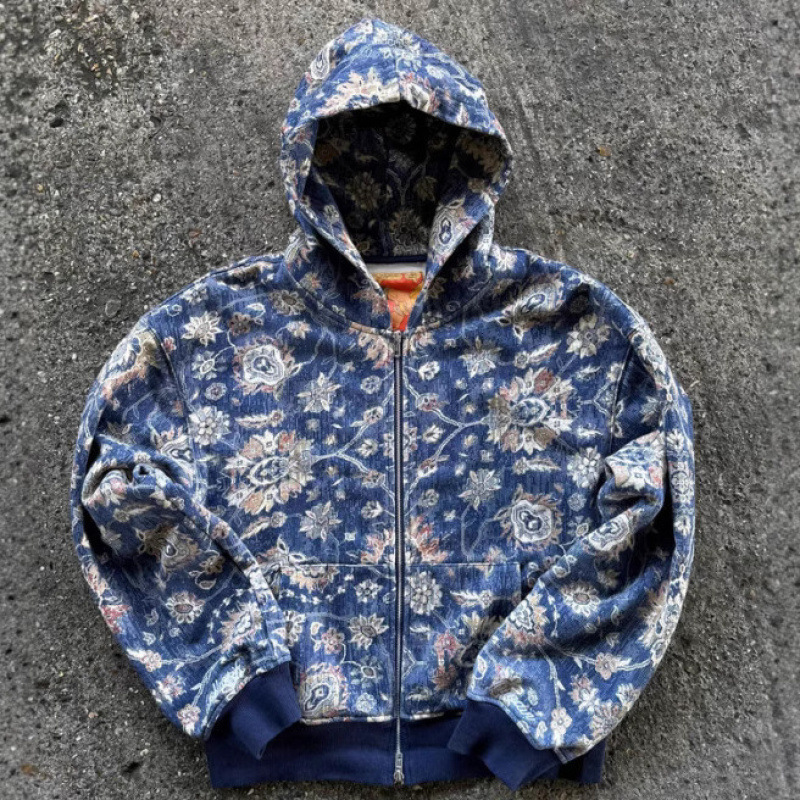 2025 Aesthetic Geometric Pattern 3D Printed Zipper Casual Sweatshirt for Men and Women Street American Cardigan Top Hot Sale