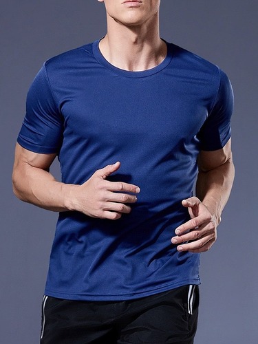 Cross-border PRO Men's Summer Lightweight Breathable Sports Fitness T-Shirt Running Basketball Fitness Clothes Quick-drying Shirt