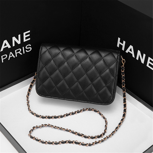 Japanese and Korean fashion small fragrance style ins new diamond chain bag small square bag versatile niche single shoulder crossbody women's bag