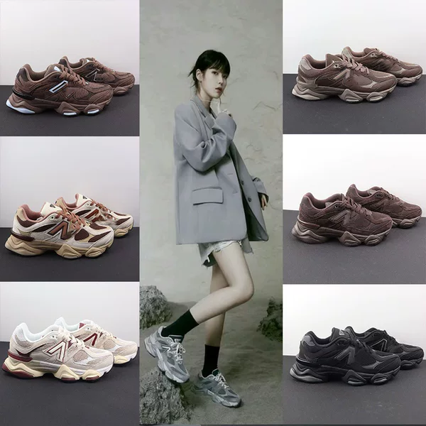 Cross-Border N-Style 9060 Dad Shoes Millennium Elephant Hoof Couple Mesh Running Shoes Thick-Soled Height-Increasing Sports Running Shoes