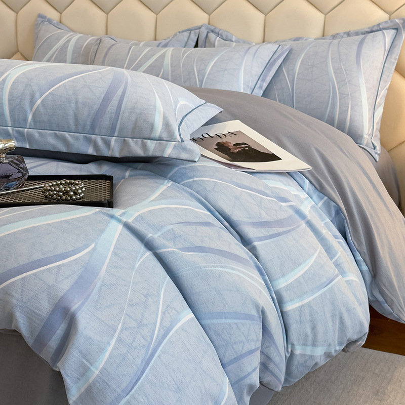 Cama de molido simple conjunto de cuatro piezas 2025 nuevo invierno engrosado sábanas cubierta de cama de algodón puro