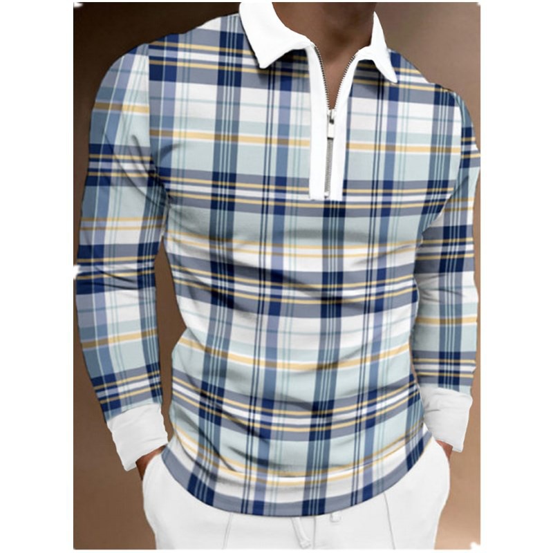 El Comercio exterior nuevo deseo Amazon estación independiente impreso Polo casual más tamaño de manga larga hombres camiseta superior hombres