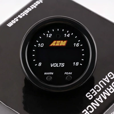 AEM Car Modification Instrument Air-Fuel Ratio Gauge with Sensor Set Turbocharger Water Temperature Oil Pressure Voltage (automobile instrument) - voltmeter