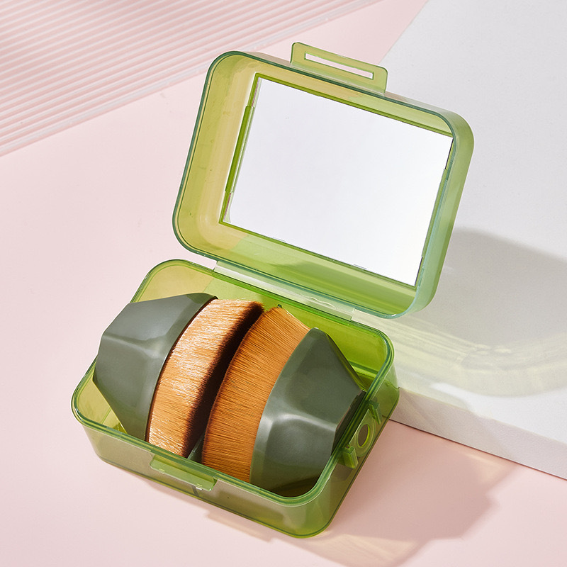 Nuevo conjunto de huevos de belleza con espejo 55 cepillo con cabeza de hongo de gota de base cepillo de huevo de belleza polvo de polvo de maquillaje