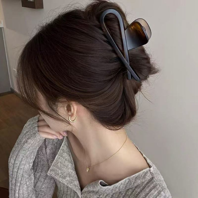 ヘアピン後頭部プラスチック新サメ感グラバー大型ハイエンド 2025 レトロクリップ気質デザイン女性のヘアアクセサリー|undefined