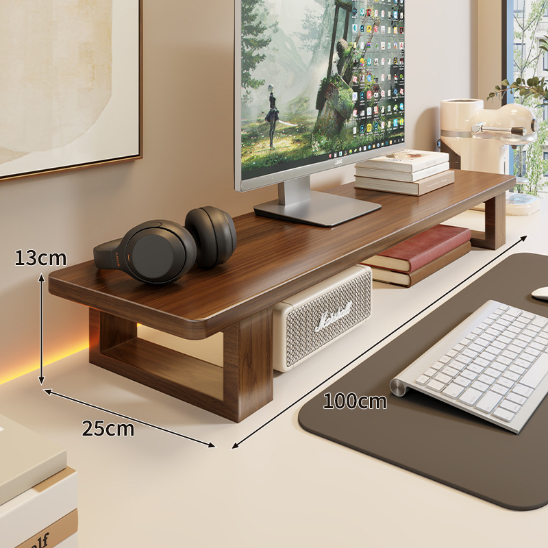 Soporte Elevador para Monitor de Madera MDF para Oficina y Escritorio
