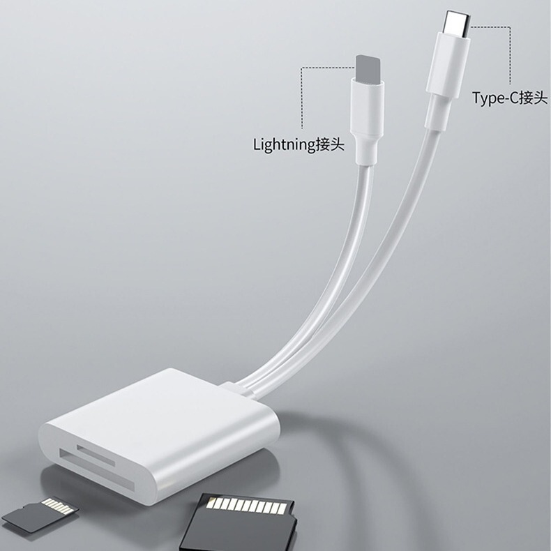 Apple 携帯電話カードリーダーは、16type-c スリーインワン TF カード SD メモリカードオールインワン機能変換ケーブルに適しています|undefined