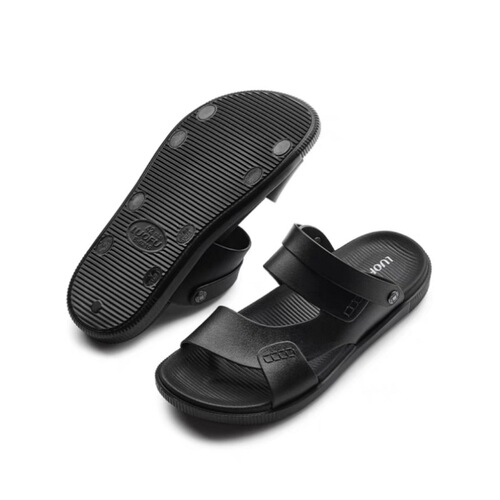 Luofu classic summer men's outdoor dad sandals non-slip heel strap black one shoe two wear swimming and catching the sea