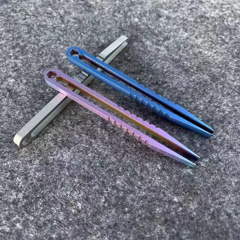 Titan TC4 Clip-Pinzette zum Aufheben und Klemmen, EDC-Mehrzweck-Gadget, professionelles Camping- und Outdoor-Taschen-Wartungswerkzeug, 6 Farben – Detail 9