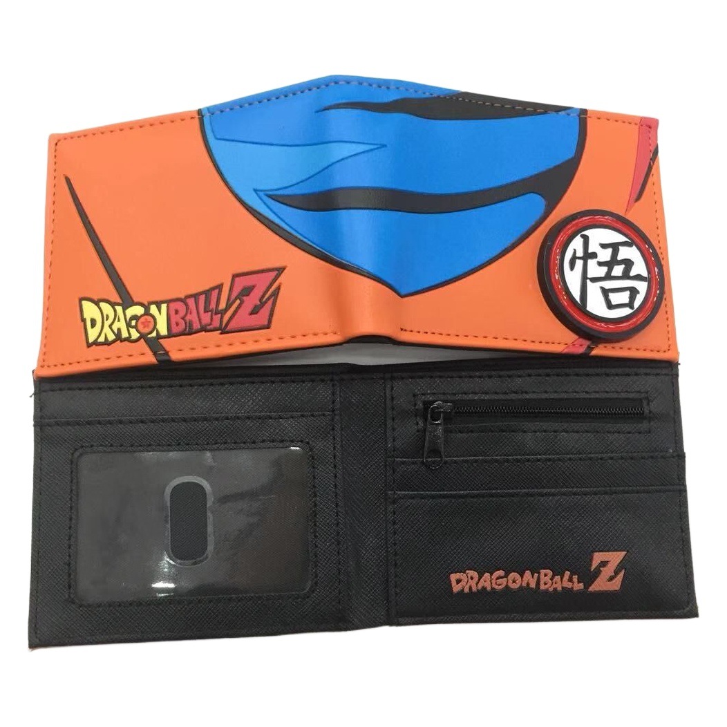 Amazon Animation Peripheral Dragon Ball Series Metal Label Wallet Short Creative Student Wallet for Men and Women